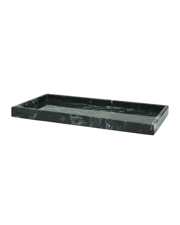 Marble Crafter Myrtus Collection Black Zebra Large Vanity Tray - Bath Accessories & Decor Bathroom & Vanity Trays