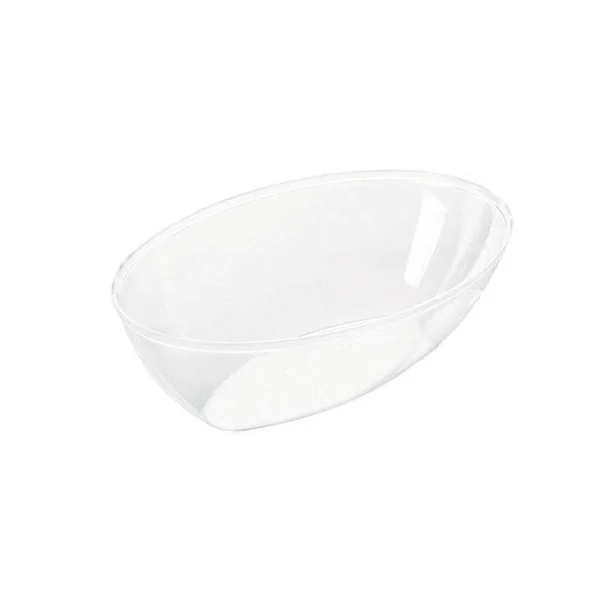24 Bowls, 2 qt. Clear Oval Plastic Serving Bowls
