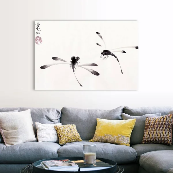 Dance of The Dragonflies - Canvas Wall Art, 60x40, Great Big Canvas