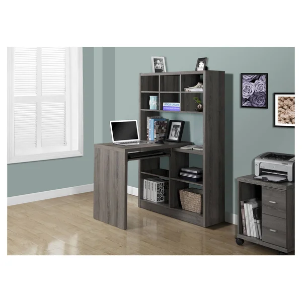 Monarch Specialties Dark Taupe Left - Right Facing Corner Desk