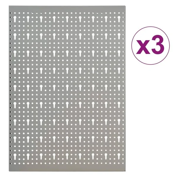 vidaXL Wall-Mounted Peg Boards 4 Pcs 15.7x22x22.8x22 Steel