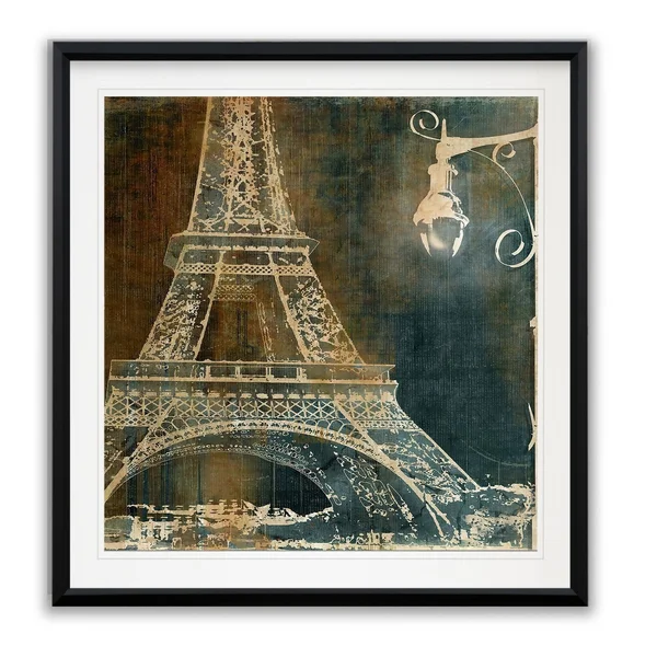 Nighttime Paris -Framed Giclee Print - 16x16