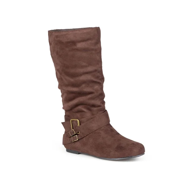 Journee Collection Women's Shelley-6 Wide-Calf Boot - Color: Brown, Size: 9.5