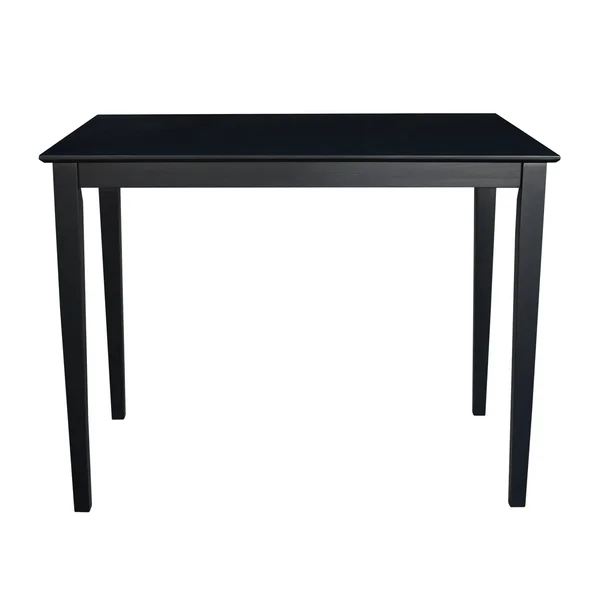 International Concepts Bartlett 5 Piece Counter Height Dining Table Set with 4 Madrid Stools - Black