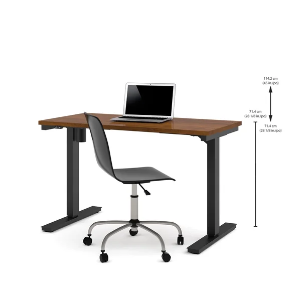 Bestar 24x22 x 48x22 Electric Height Adjustable Table, Black