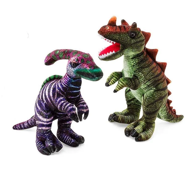 HearthSong - Colorful Dino Stuffed Animal Collection for Kids