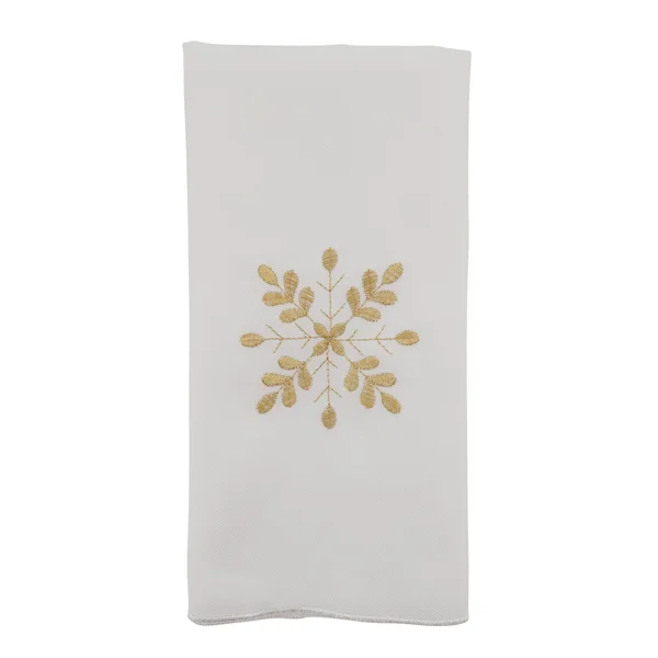 Saro Neve Snowflake Napkin (Set of 8)