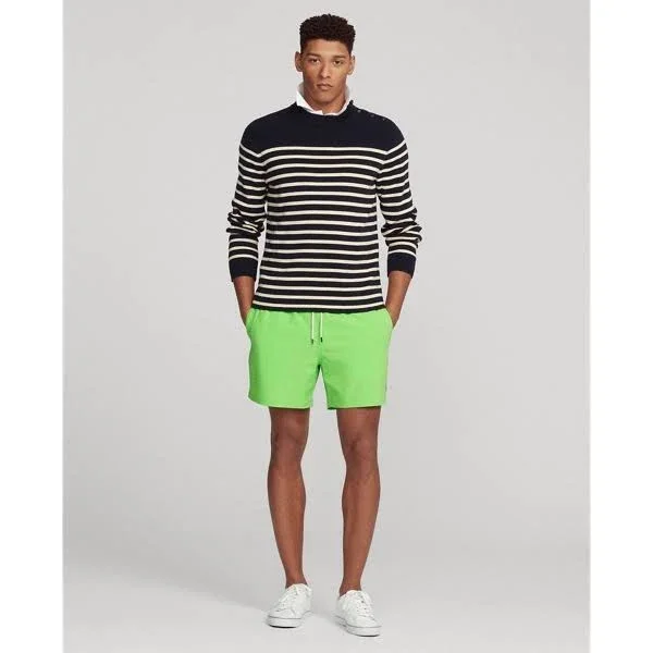Ralph Lauren Men's 5.75-Inch Traveler Classic Swim Trunk - Size M in Kiwi Lime