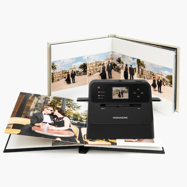 Magnasonic All-in-One Film & Photo Scanner - 14MP Resolution, Converts 4x6 Photos, 35mm/110/126 Film & 135 Slides Into Di