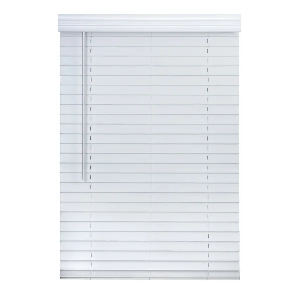 2x22 Cordless Faux Wood Blind - Woodgrain White - 70x22 W x 72x22 L