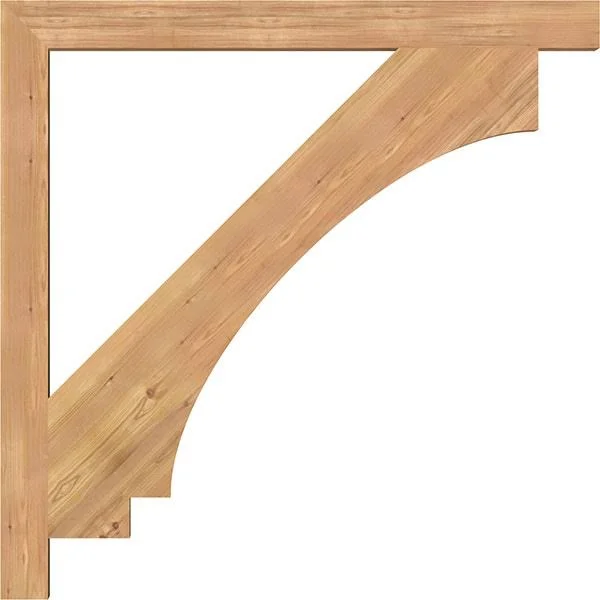 Ekena Millwork BKT04X44X44IMP05SWR 3 1/2x22W x 44x22D x 44x22H Imperial Block Smooth BRACKET, Western Red Cedar