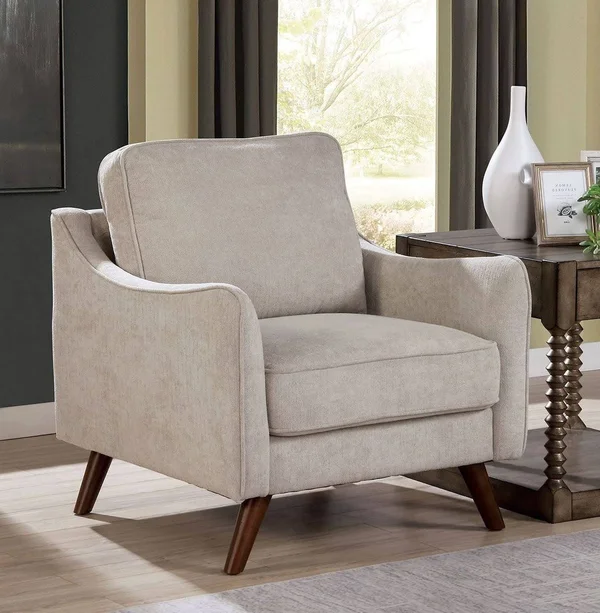 Furniture of America Maxime Light Gray Chair