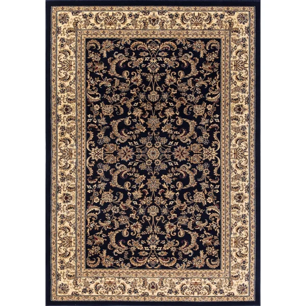 Great American Distributors C483.01.NV.8R 8 ft. Classic Eternal Traditional & Oriental Rug - Navy & Cream, Blue