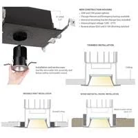WAC Volta Square Adjustable Trim - R2SAT-F927-BK