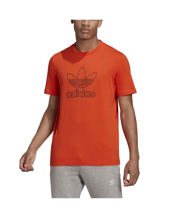 Adidas Men's Originals Trefoil Outline Tee - Energy Orange