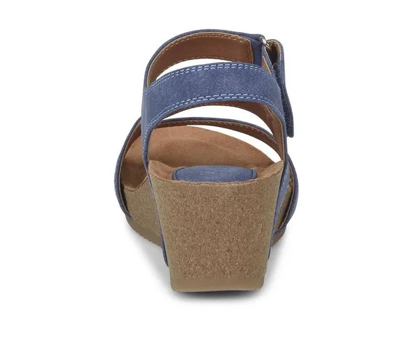 Eurosoft Eliza Women's Sandal (Blue - Size 7.5 - Faux Leather)