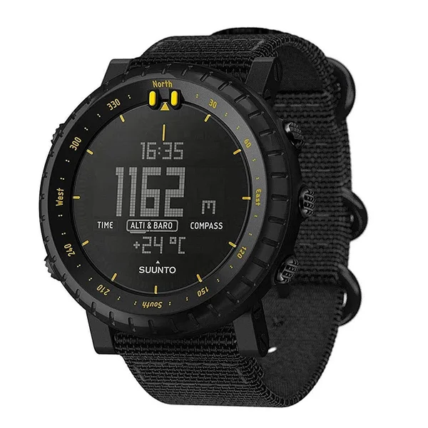 Suunto Core Black Yellow - 49.1 x 49.1 x 14.5 mm