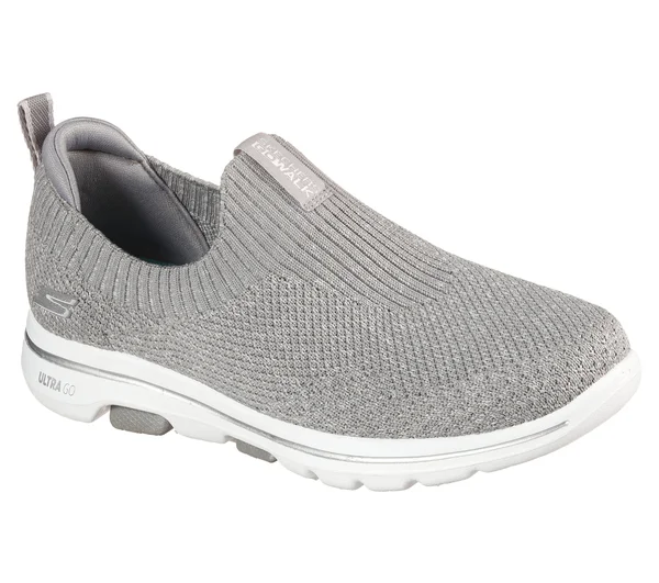 Skechers Women's GOwalk 5 Trendy Slip on Sneaker - Gray