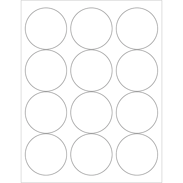 Tape Logic Circle Laser Labels - 2 1/2
