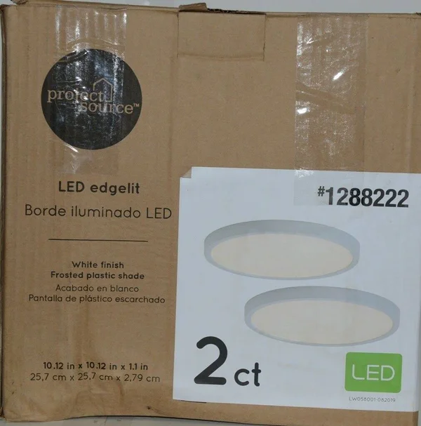 Project Source 2-Pack 10-in White Modern/Contemporary Integrated LED Flush Mount Light Energy Star - 41930