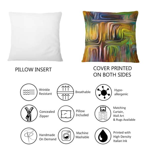Designart 'Colour Fusion I' Modern Printed Throw Pillow - 18 x 18
