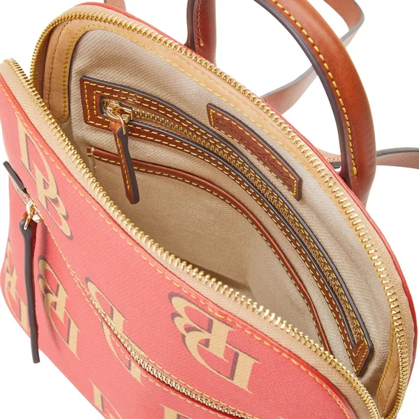 Dooney & Bourke Coated Cotton Monogram Backpack, Red