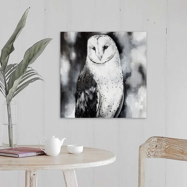 White Owl, Canvas Wall Art, 20x20, Great Big Canvas