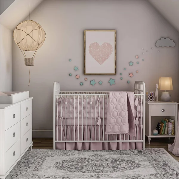 Little Seeds Rowan Valley Arden 6 Drawer Grey Changing Dresser, Gray