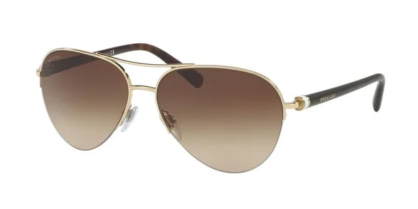 Bvlgari Bv6084 sunglasses color 27813 pale gold/brown gradient