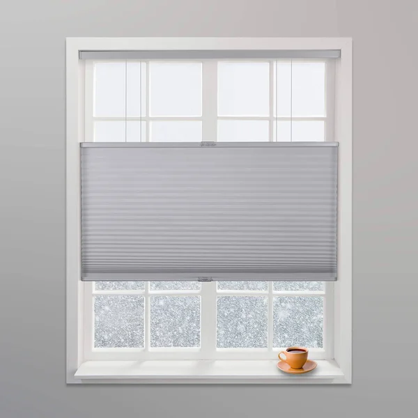 Arlo Blinds Grey Light Filtering Top Down Bottom Up Deluxe Cordless Cellular Shades - Size: 31 inchw x 60 inchh - Cordless Honeyc