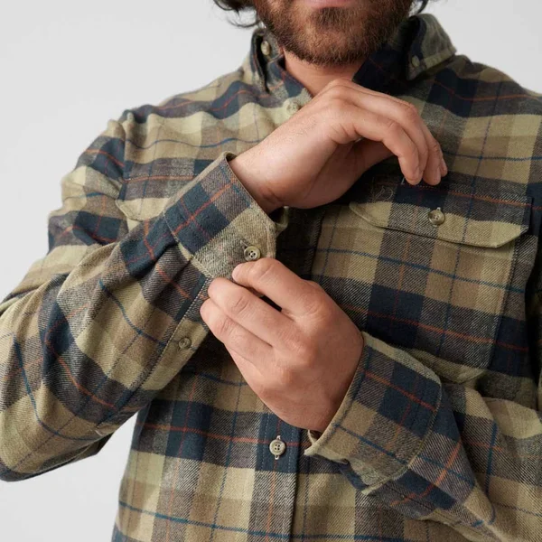 Fjallraven Men's Singi Heavy Flannel Shirt - 2XL - Dark Sand