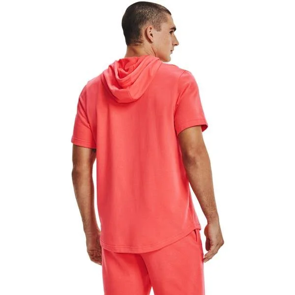 Under Armour Men's Rival Terry Short Sleeve Hoodie Red LG