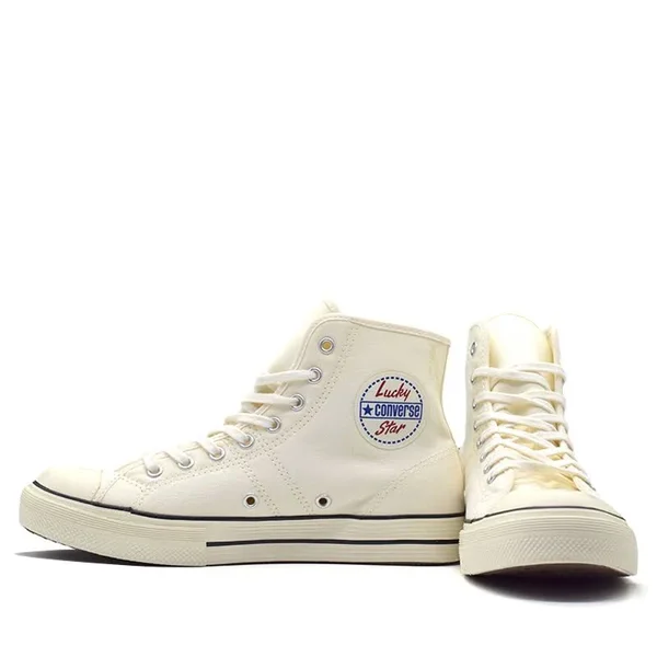 Converse Lucky Star Hi Egret Canvas Shoes/Sneakers 163158C (Size: US 10)