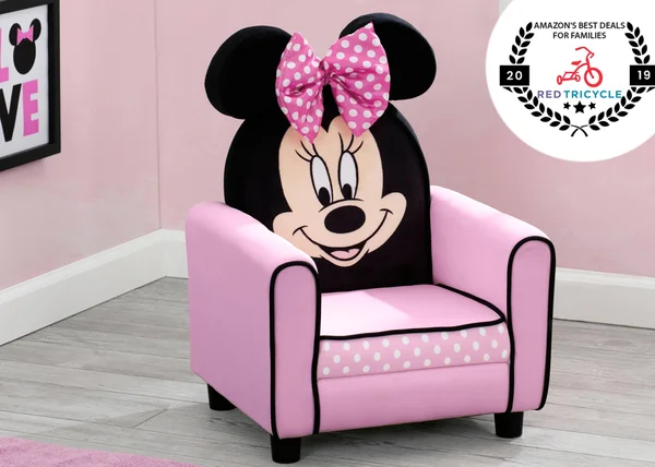 Delta Children Figural Upholstered Kids Chair Disney Minnie Mouse