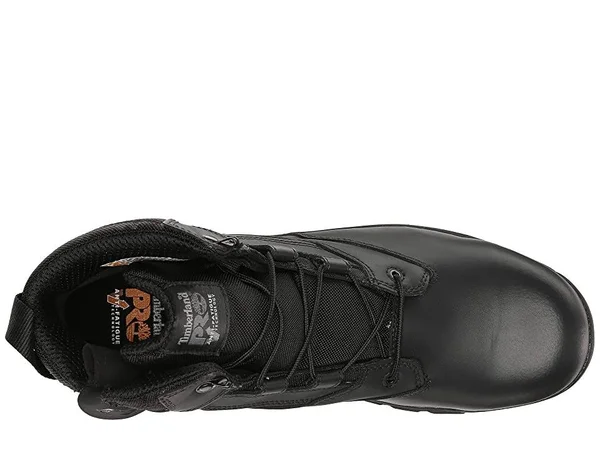 Timberland Pro Men's 6 in. Valor Duty Composite Toe Waterproof Side-Zip Work Boot, Black