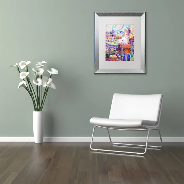Trademark Fine Art ALI5659-S1620MF Poppycock by Josh Byer - White Matte, Silver Frame 16x20-Inch