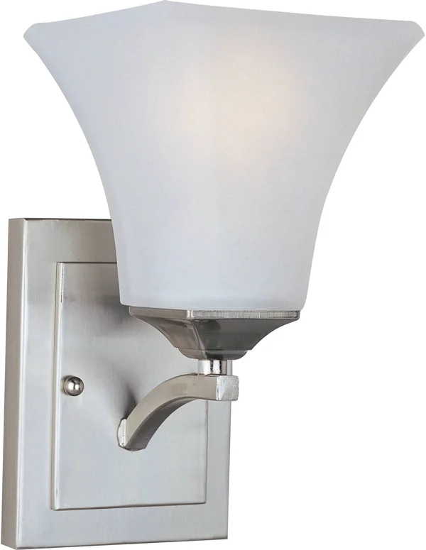 Maxim 20098FTSN Aurora 1-Light Wall Sconce, Satin Nickel