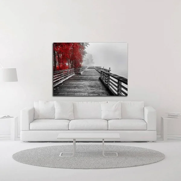 15x22 x 21x22 Fall Walkway by Vladimir Kostka Print on Canvas