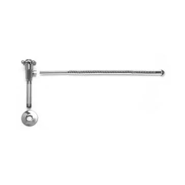 Mountain Plumbing MT474X-NL/ULB Cross Handle Style Angle IPS Supply Kit for Toilet with Corrugated Supply Tube - Unlacquered Bra