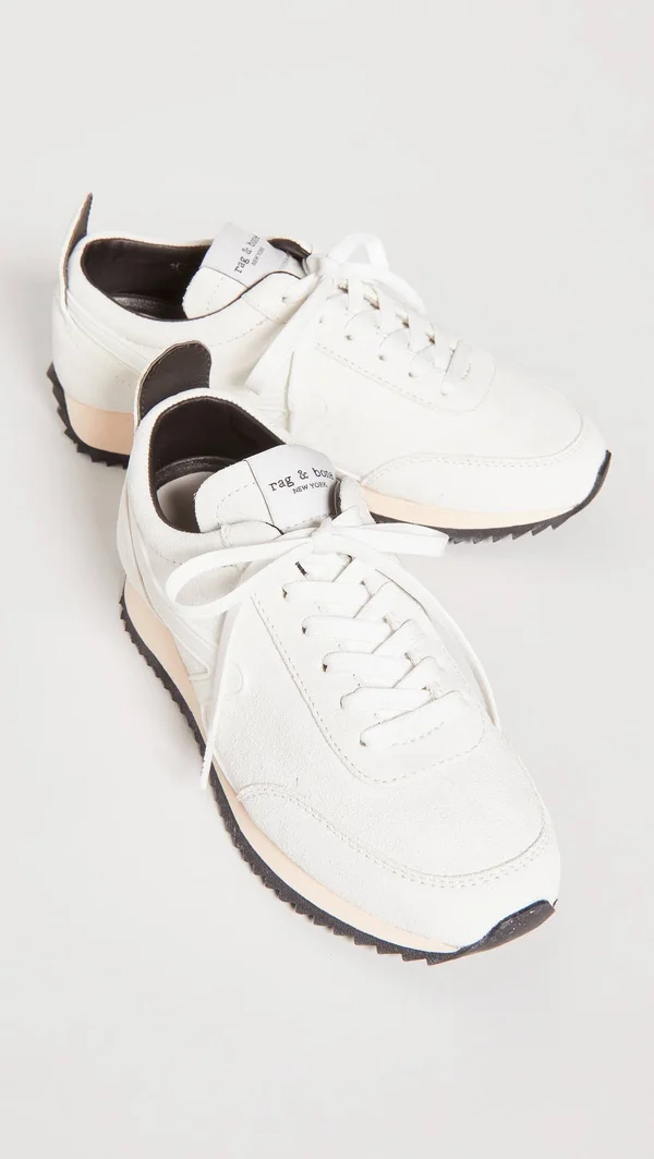 Rag & Bone Women's Retro Runner Sneakers - Antique White