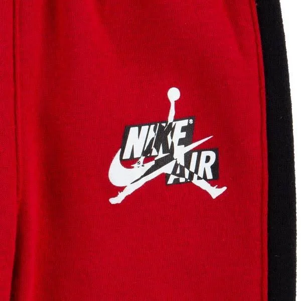 Boys& Infant Jumpman Classics Fleece Pullover Hoodie and Jogger Pants Set in Red Size 12 Mo - Cotton/Polyester/Fleece by Jordan