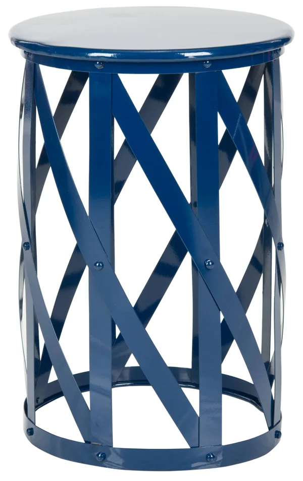 Safavieh Bertram Iron Stool - Navy
