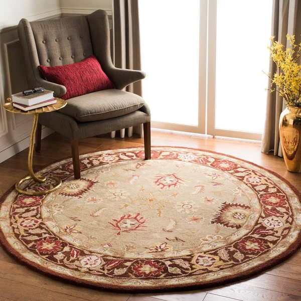 Safavieh 3& x 5& Anatolia AN556F Red, Sage Rug