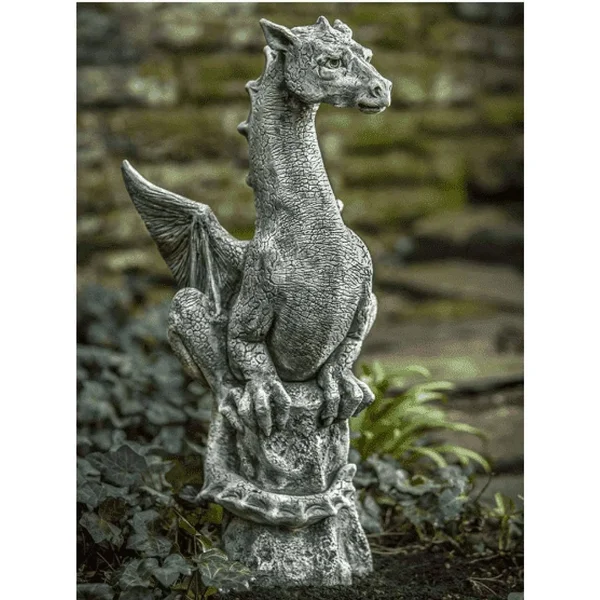 Campania International Abraxas Dragon Garden Statue - Nera Nuovo