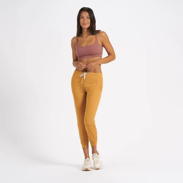 Women's Performance Jogger by Vuori - Xxs, Yellow/Gold, Flax Heather, Cozy, Relaxed Fit, Softest Premium Stretch Fabric, V
