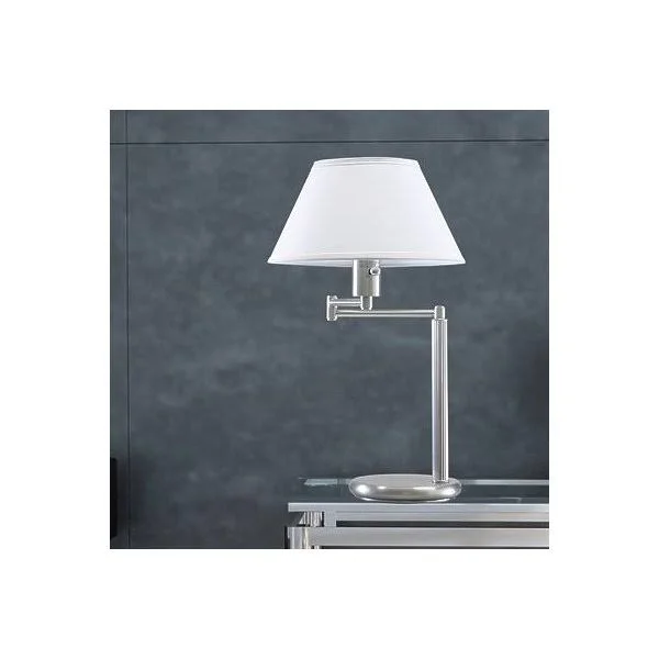 House of Troy D436-52 Swing Arm Desk Lamp Satin Nickel