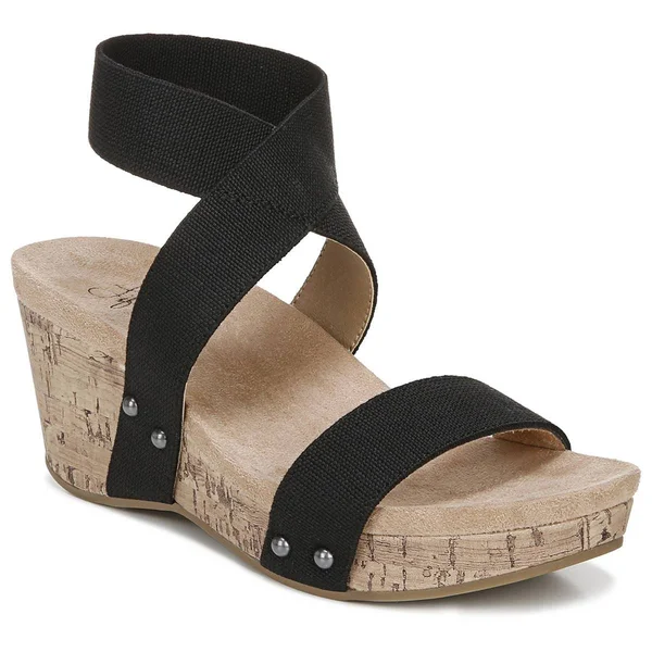 LifeStride Del Mar Women's Wedge Sandals - Size: 6.5, Red