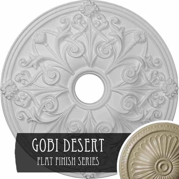 23 5/8x22OD x 3 7/8x22ID x 2 1/8x22P Jamie Ceiling Medallion (Fits Canopies Up to 3 7/8x22), Hand-Painted Gobi Desert