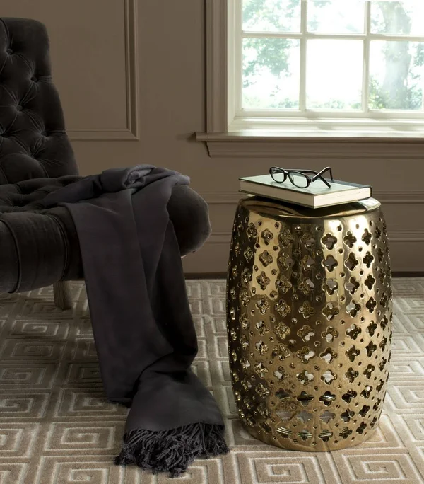 Safavieh Lacey Garden Stool - Gold