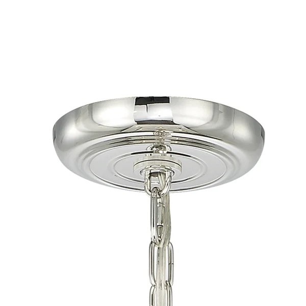 Crystorama 8864-PN Baxter 4 Light Chandelier - Polished Nickel